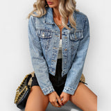 Denim Jacket with Long Sleeves