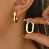 Elegant Geometric Hoop Earrings