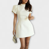 Mini Dress with Back Cut-Out and Bow