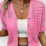 Summer Cardigan with Short Sleeves