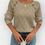 Knitted Sweater with Buttons