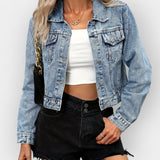 Denim Jacket with Long Sleeves