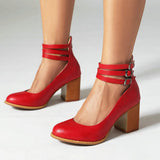Jadara - Triple Buckle Heels