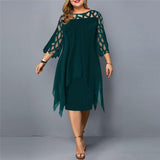 Elegant Plus Size Midi Dress