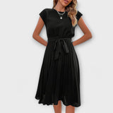 Pleated Casual Midi Dress