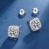Exclusive White Gold Aria Square Radiant Jewellery Set