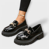 Trendy Women’s Platform Loafers with Buckle