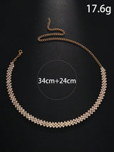 Elegant Rhinestone Collar Necklace