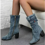 Celiwe – Denim Cowboy Boots