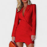 Long Sleeve Blazer Dress for Women