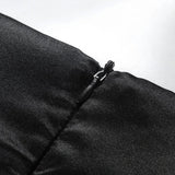 Sleeveless Fitted Satin Evening Gown