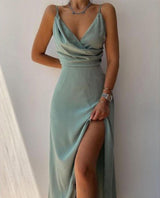 V-Neck Spaghetti Strap Formal Maxi Dress For Women