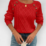 Knitted Sweater with Buttons