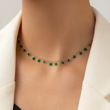 Emerald Droplet Necklace