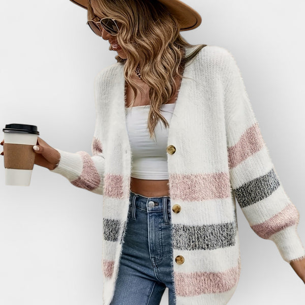 Striped French Cardigan