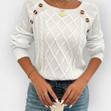 Knitted Sweater with Buttons