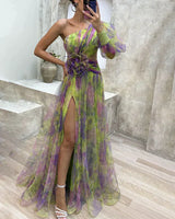 Cecelia | One Sleeve Split Dress