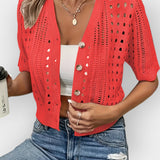 Summer Cardigan with Short Sleeves