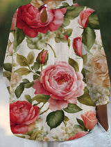 Vintage Floral Print Casual Shirt