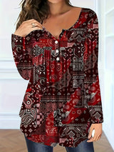 Marli – Elegant V-Neck Plus Blouse