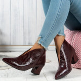 Wenhle – Textured Ankle Boots