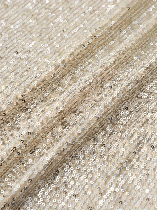 Party Dress with Sequins and Contrast