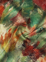 Violet-Vintage Floral Print Short Sleeve Shirt