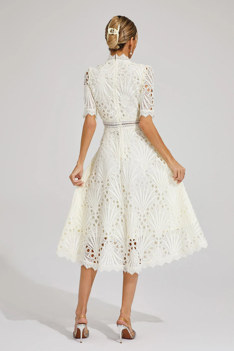 Hallie | Lace Midi Dress