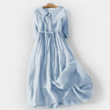 Elegant Short Dress with Waist Tie