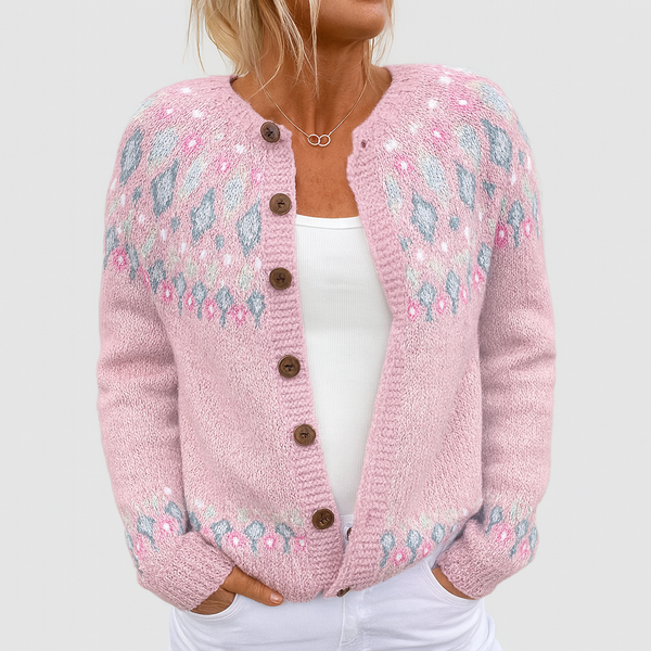 Loose Patterned Knitted Cardigan