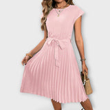 Pleated Casual Midi Dress