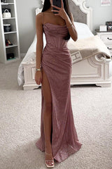 Sequin Maxi Dress with Cowl Neck and Corset Detail