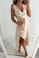V-neck Midi Dress