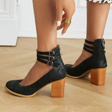 Jadara - Triple Buckle Heels