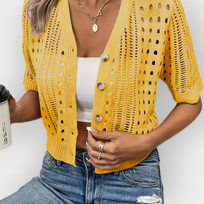 Summer Cardigan with Short Sleeves