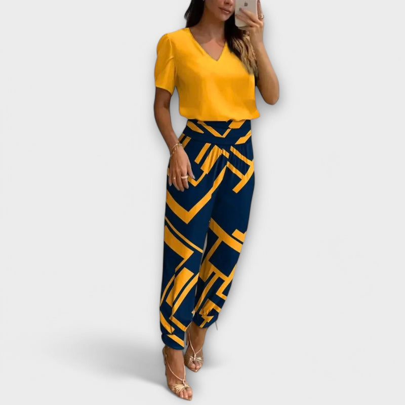 Elegant Set with Top and Pants