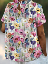 Anita-Vintage Floral Print Casual Blouse