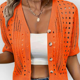 Summer Cardigan with Short Sleeves