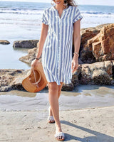 Emma | Striped Shirt Dress