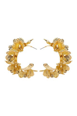 Hadley | C-Shaped Floral-Design Earrings